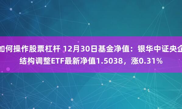 如何操作股票杠杆 12月30日基金净值：银华中证央企结构调整ETF最新净值1.5038，涨0.31%