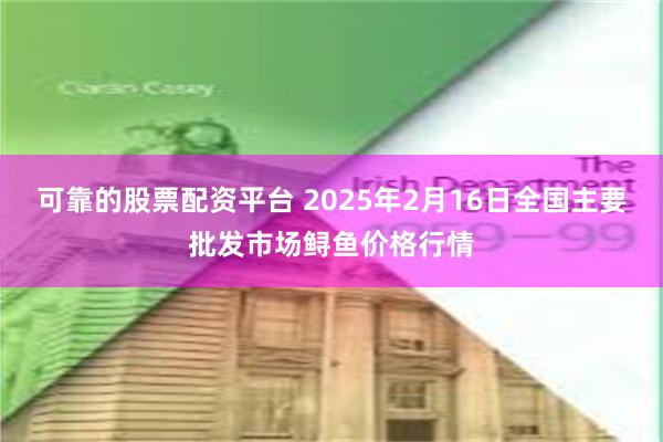 可靠的股票配资平台 2025年2月16日全国主要批发市场鲟鱼价格行情